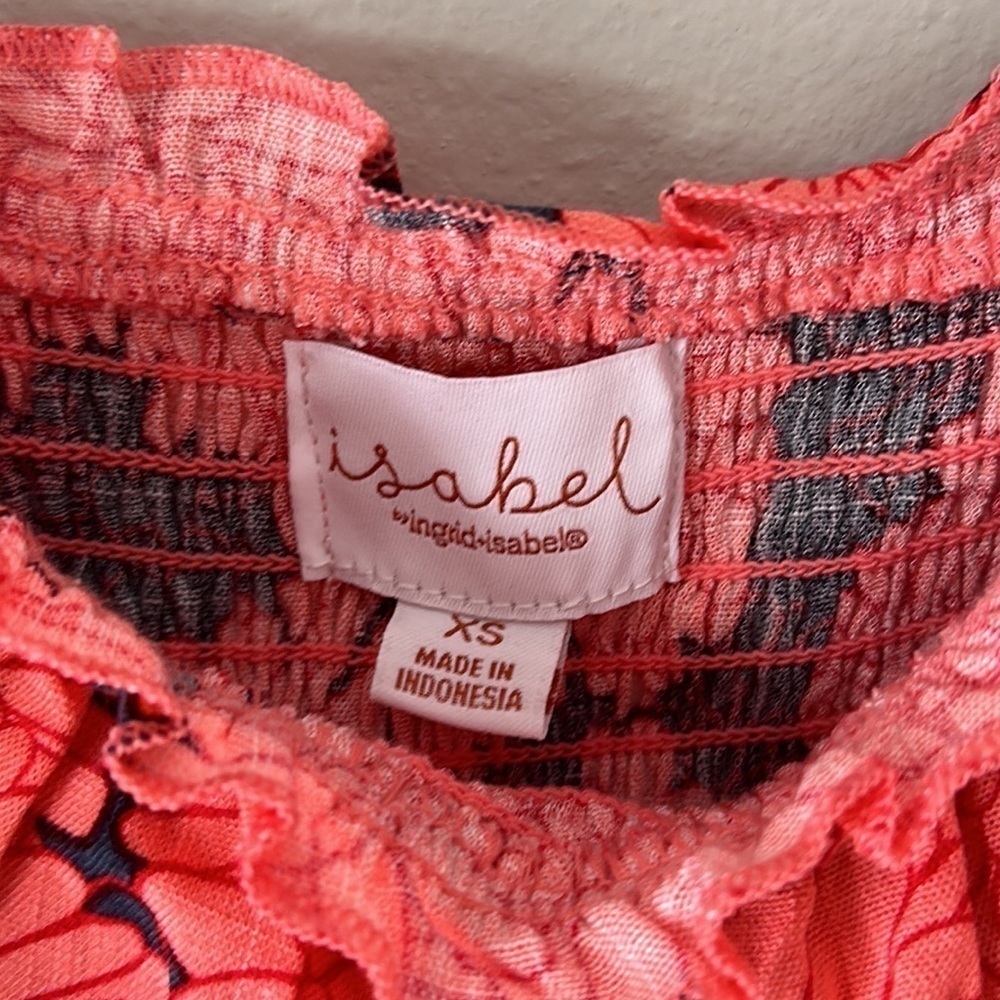 Women's X-Smal Floral Pink Maternity Top Isabel Maternity - Picture 3 of 5